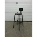 Lot of 2 Black Bar Stools, Low Back